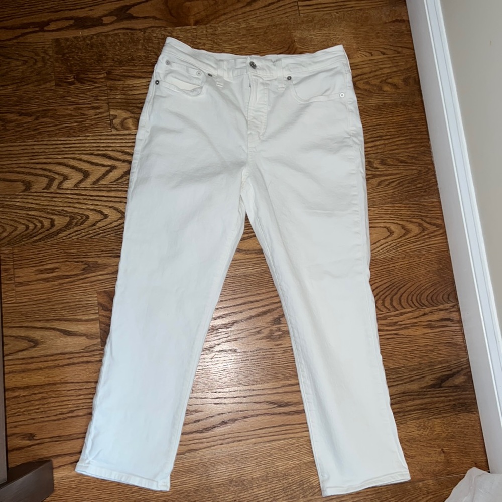 Madewell perfect vintage white wash jeans